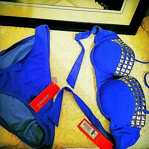 Studded halter bikini